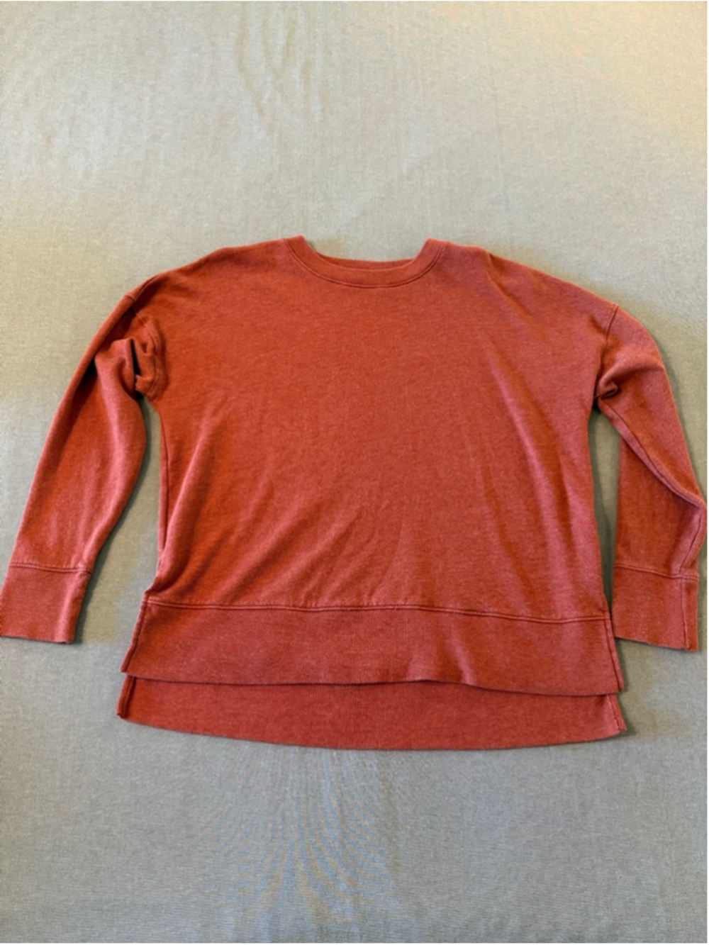 Time and Tru Women's Soft Pullover sweatshirt Size M Rust - Picture 5 of 6